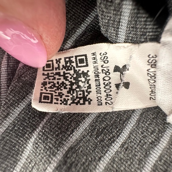 Under Armour Heatgear Loose Fit Golf Polo Shirt Mens Large Grey Stripe - Picture 7 of 8